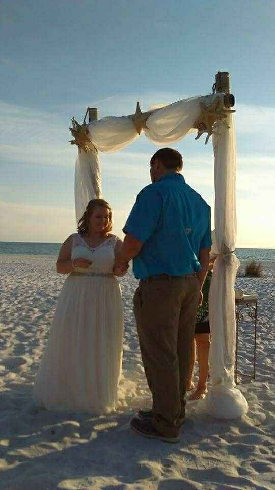 We did it at the beach!