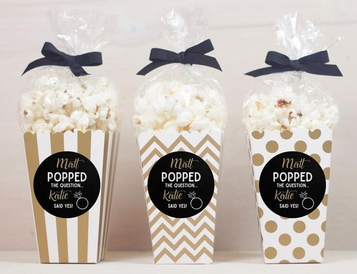 "he popped the question" popcorn bags 3