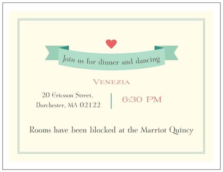 Reception card help!