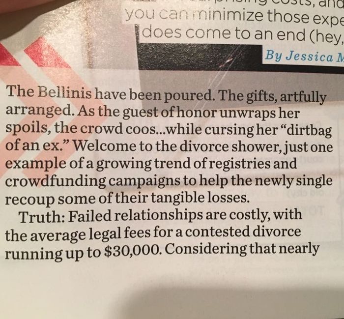 Divorce Funds: Have we no shame?
