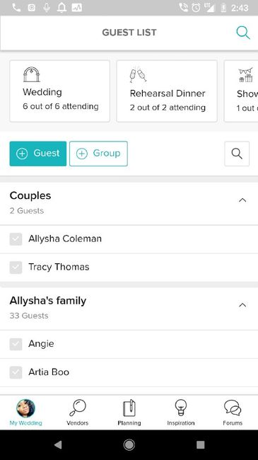 Add guests to the Wedding app issues - 1