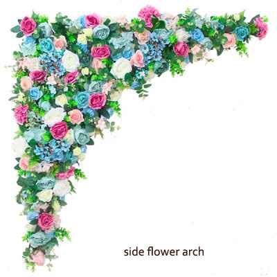Example of side flower for square backdrop