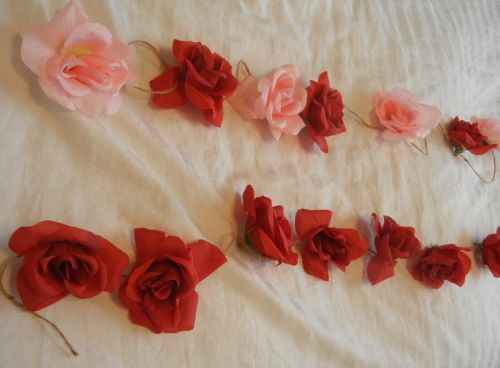 flowers on fishing line