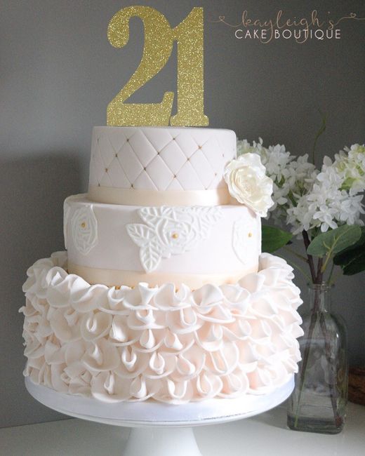 birthday cake that could double as a wedding cake.