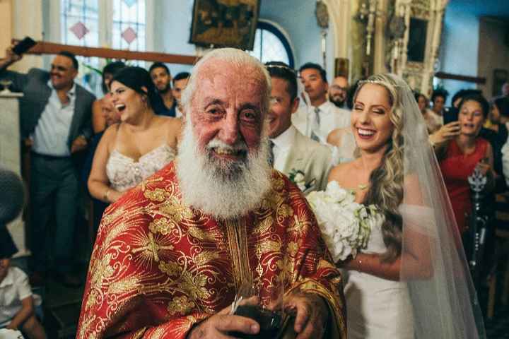 The priest had jokes.