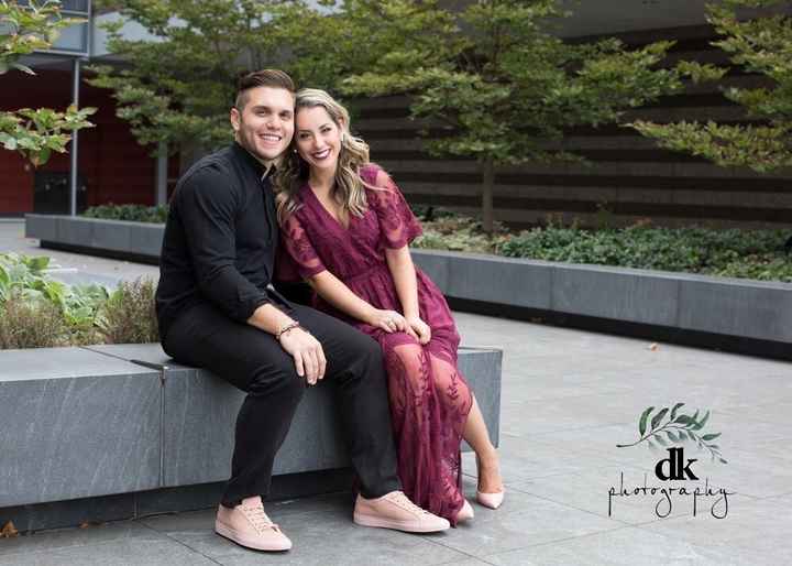 What did your fiance wear for engagement photos?