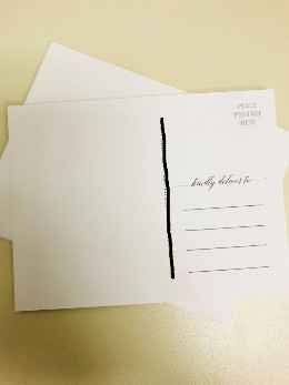 Bridal Shower Thank You Post Card Back