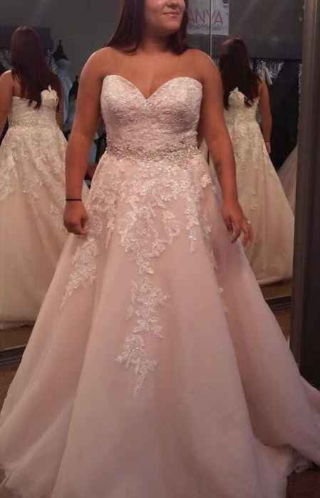 Any bride getting married in a Pink blush dress?