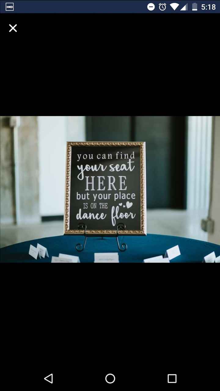 For the place cards table, is a sign necessary?