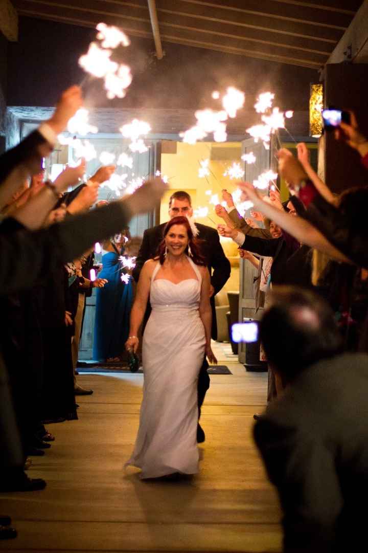 sparklers at the end of reception?