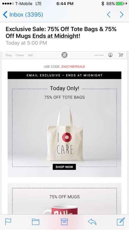 PSA Custom Tote Bags 75% off ($2 each!!!)