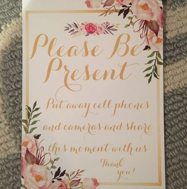 Unplugged ceremony and/or reception?