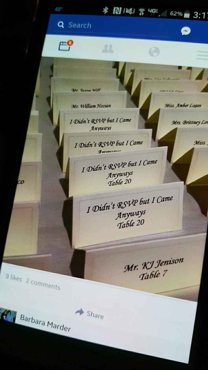 We're all family here so no seating plan.