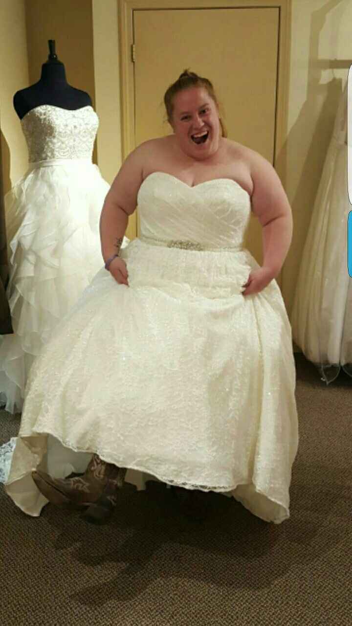 Wedding dress is in..