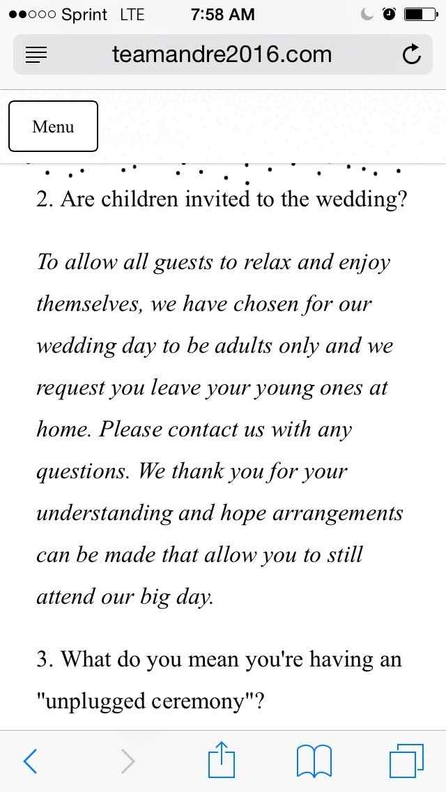 Adults Only Wedding Wording & Childcare