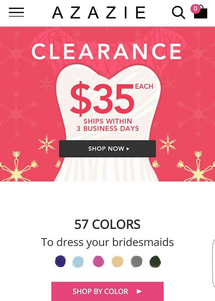 Azazie Sample Sale! Bridesmaids dresses for $35
