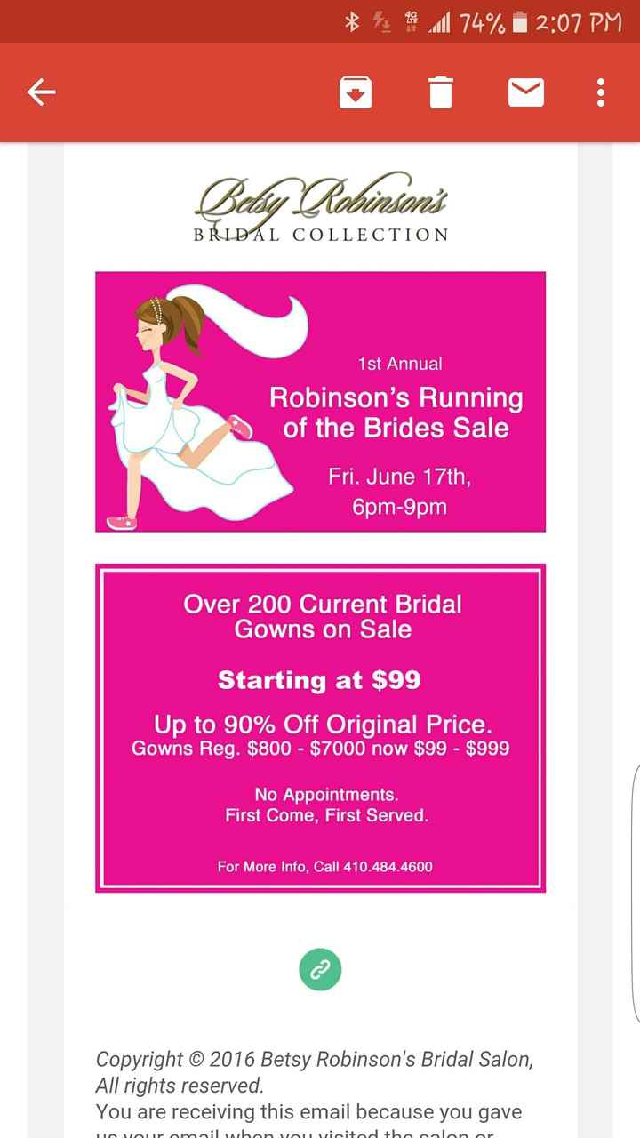 Bridal Sale! DMV Brides!