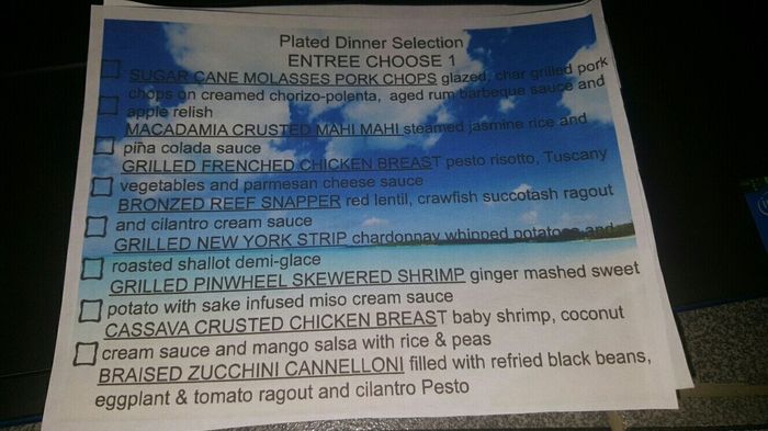 Have we talked about wedding food today?