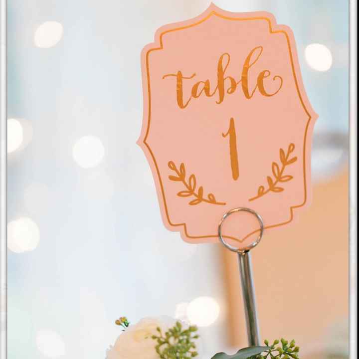 Table numbers
