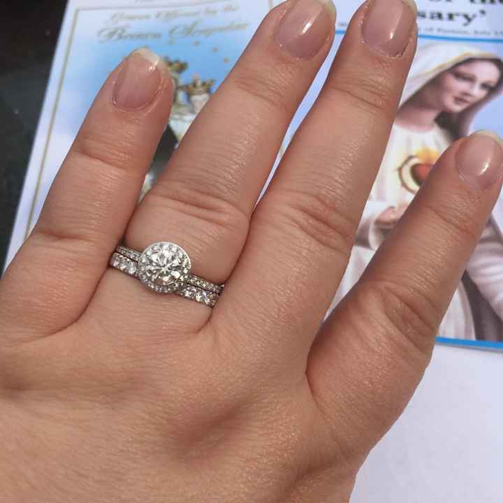 Halo rings without matching wedding band