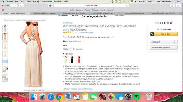 As a Bridesmaid...
