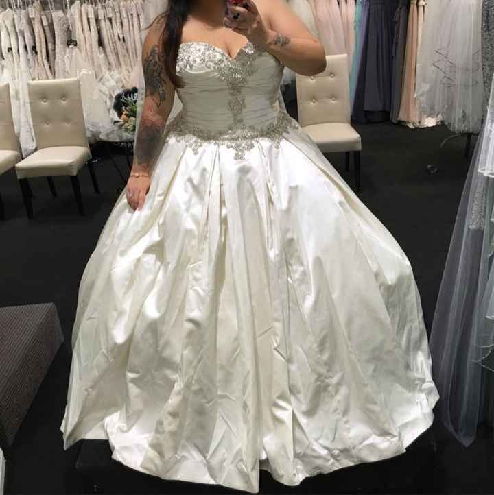 Showing off dress