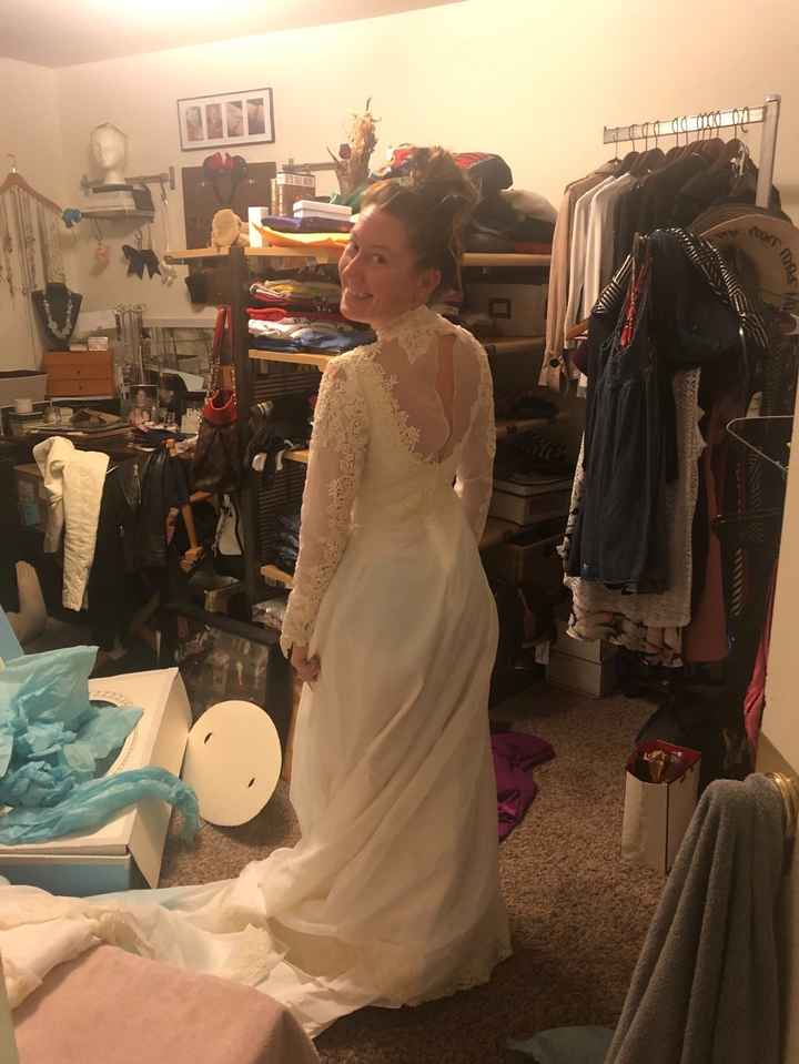 Me in my moms dress