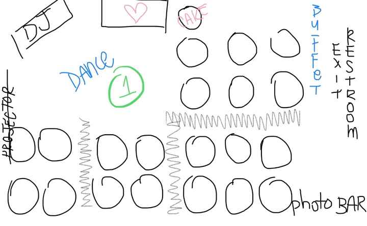 Floorplan 1- We created a L shape