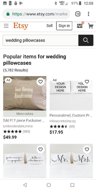 Get pillows cases as registry like the last name - 2