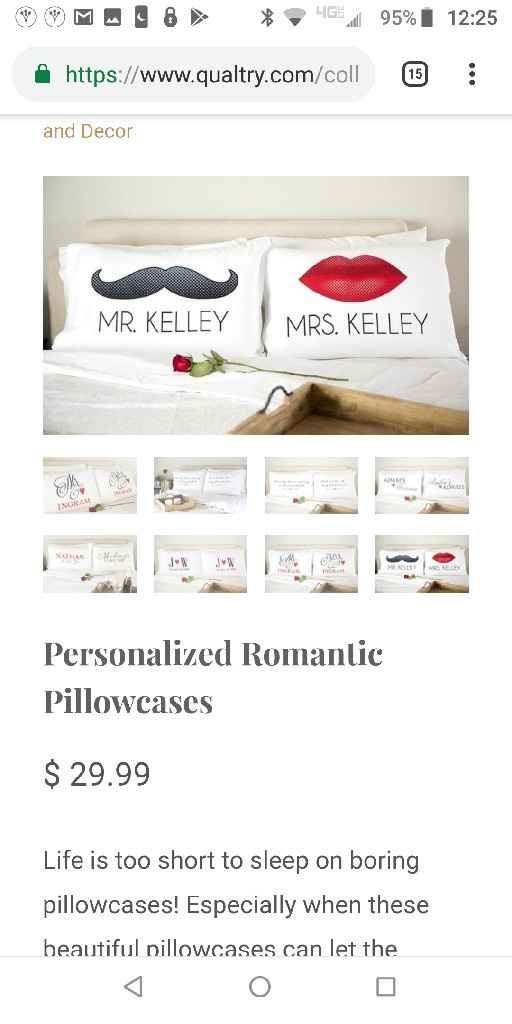Get pillows cases as registry like the last name - 1