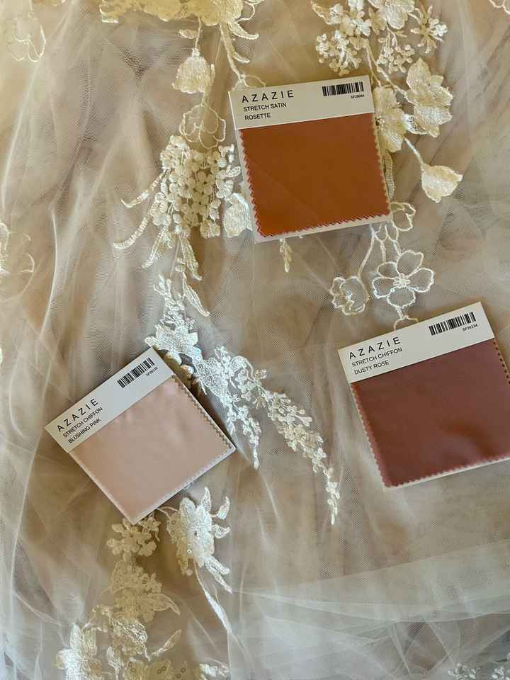 Themes that pair with blush color in wedding skirt - 5