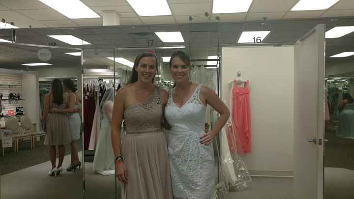 Bridesmaid dresses came in