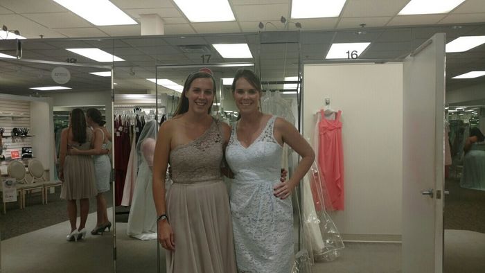 Bridesmaid dresses came in