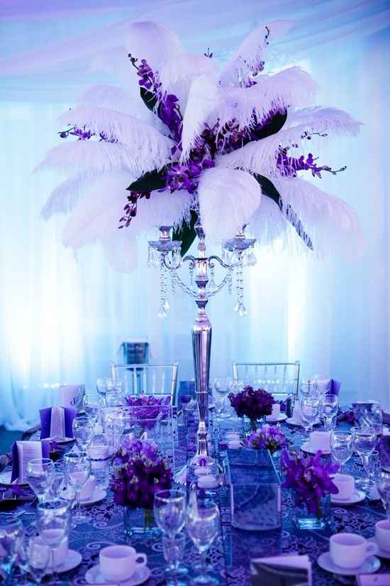 For The Love of Feathers  Feather centerpieces, Wedding
