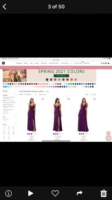 What Color Attire Are Your Bridesmaids/Groomsmen Wearing For Your Wedding? 3