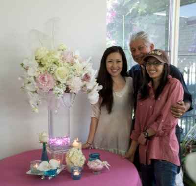 My DIY Centerpieces that I made ~ Vintage, romantic, LOVELY w/ roses, Phalaenopsis orchids, peonies,