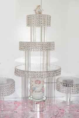 DIY Crystal/Victorian/Vintage/Shabby Chic/WhateverYouWantToCallIt Fountain Cake Stand :)