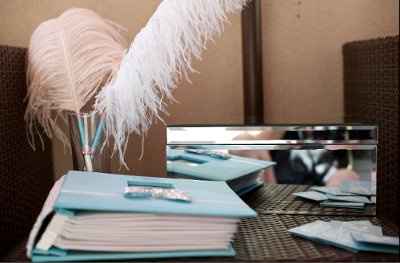 DIY Envelope Guestbook/Scrapbook, Ostrich pens, and Cards~FINALLY finished this project...