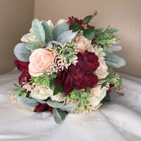 Burgundy & Blush Pink Decor - 1