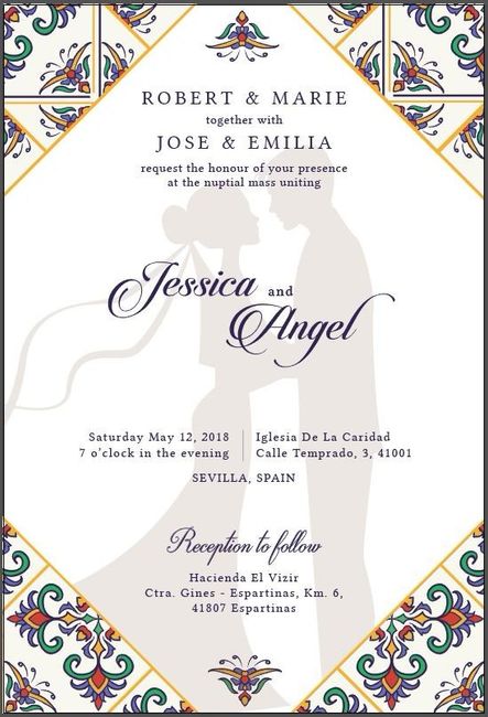 My own design for our invitations