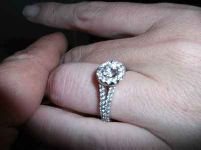 FH re-proposed to me last night at our venue-- PIC of my "new" engagement ring