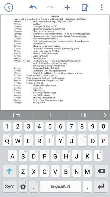 Dances timeline