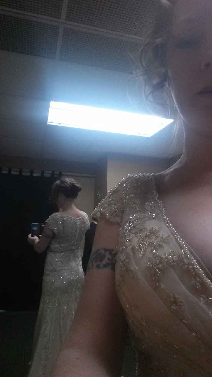 Trying on the dress I have been stalking!!!