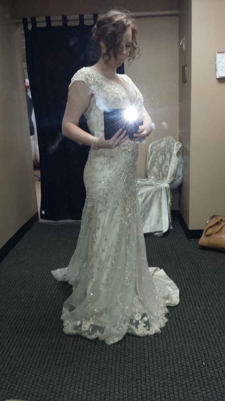 Trying on the dress I have been stalking!!!
