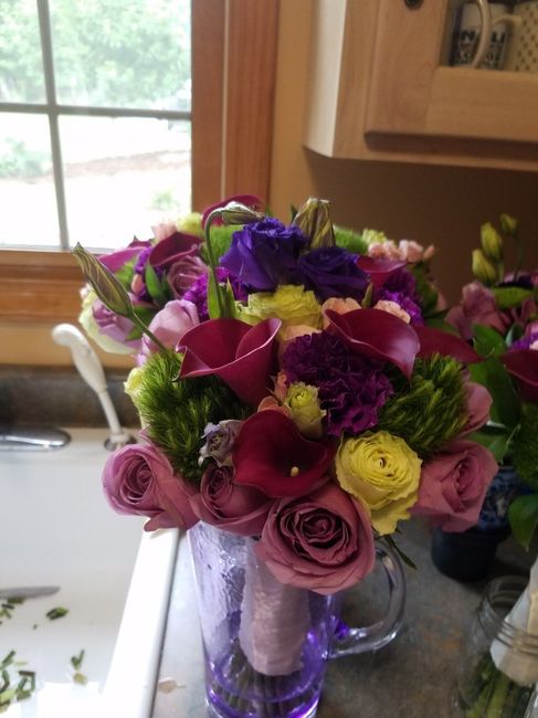 diy Center pieces with Sams club Bulk flowers 2