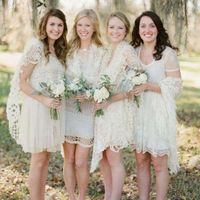Long bridesmaid dresses with cowboy boots