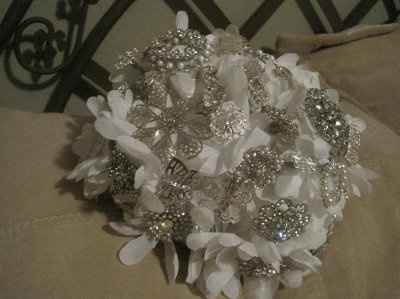 Update on my jeweled bouquet... with pics :)