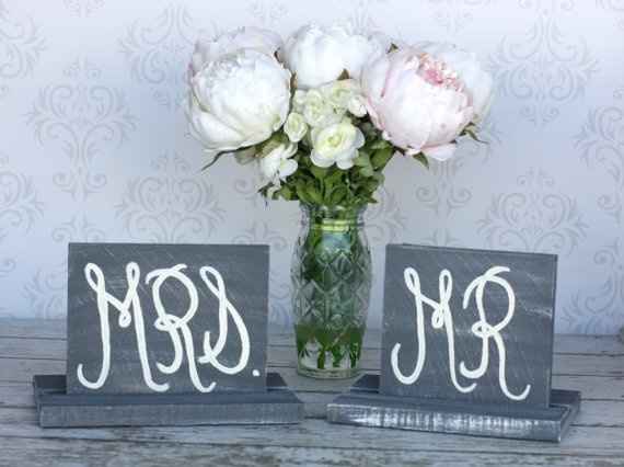 Signs for the Bride, Groom seats?