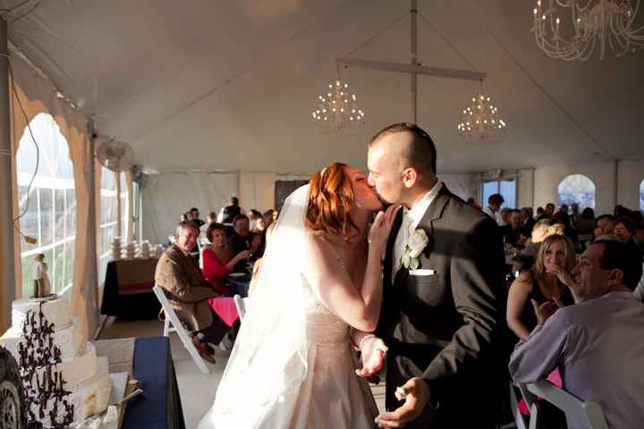 Cake smashed in the face?