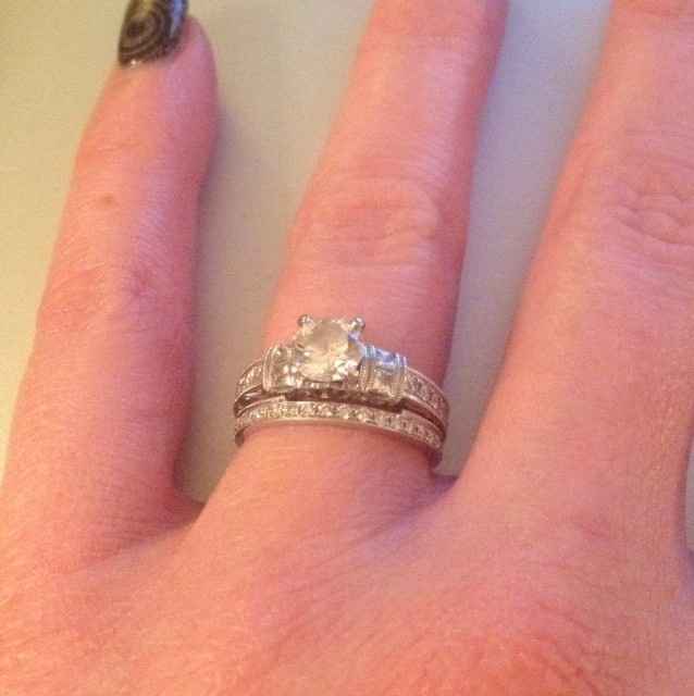 show me your wedding band e-ring combos! :D